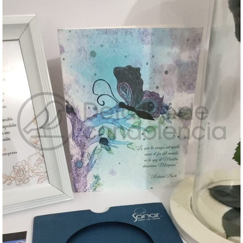 Rosa Preservada + Sanar cancer mariposa